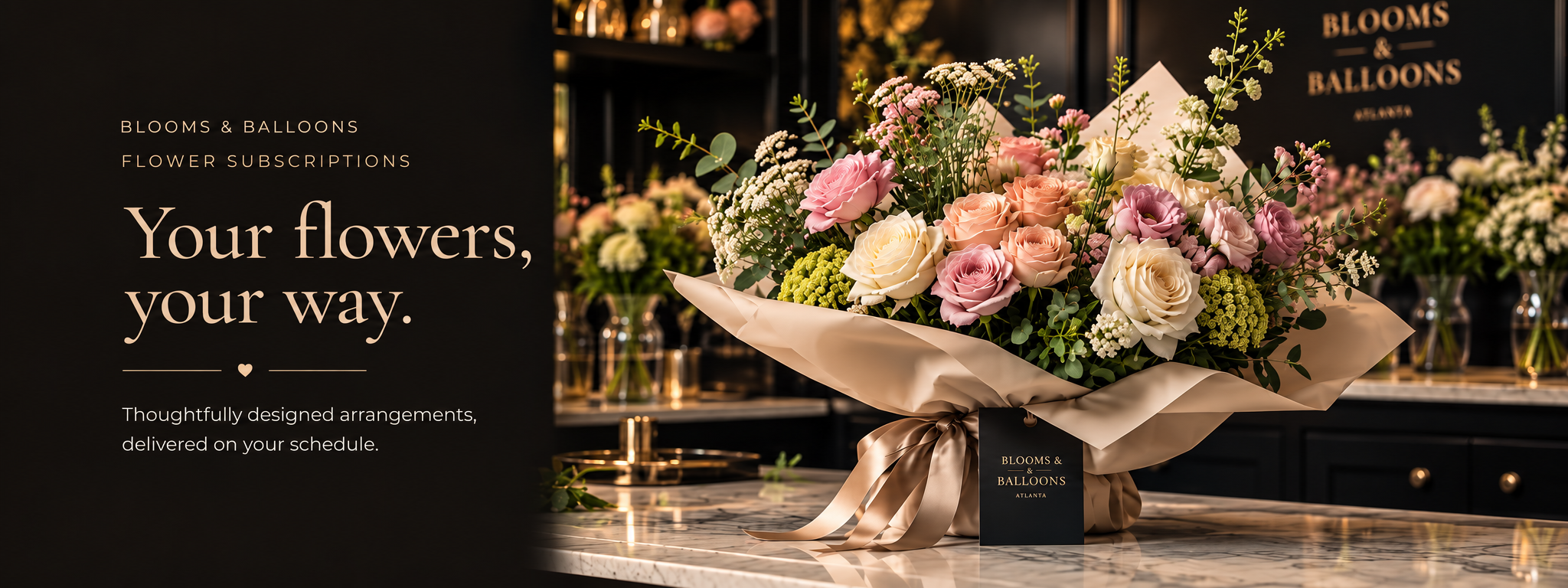 Blooms and Balloons flower subscriptions — Your flowers, your way