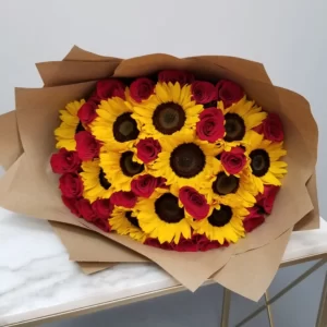 B&BA Rose X Sunflower Bouquet