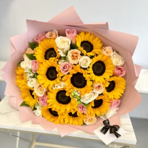 B&BA Pink Sunshine Bouquet