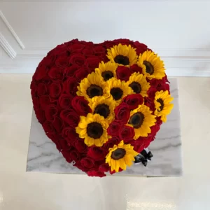 B&BA Rose X Sunflower XL Heart